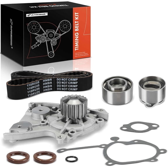 A-Premium Engine Timing Belt Kit with Water Pump Compatible with Mazda MX-6 1988-1992, 626 1988-1992, B2200 1987-1993 & Ford Probe 1989-1992 - 2.2L