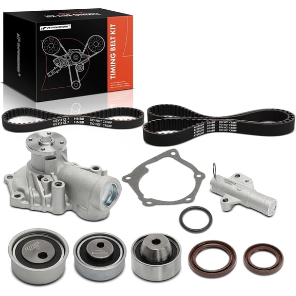 A-Premium Engine Timing Belt Kit with Water Pump Compatible with Mitsubishi Eclipse 2008-2012, Galant 2007-2012 - 2.4L