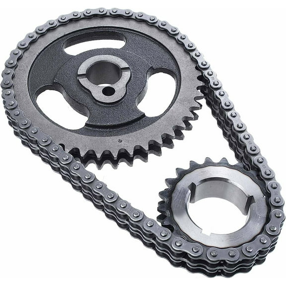 A-Premium Engine Timing Chain Kit W/Sprocket [fits OHV, 8Cyl 5.0L 5.8L] Compatible with Ford E-150 E-250 E-350 Econoline Club Wagon, F-150, F-250, Mustang & Mercury Grand Marquis & Lincoln & More