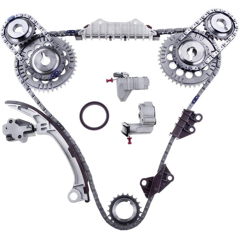 A-Premium Engine Timing Chain Kit W/Tensioner & Guide Rail & Sprocket &  More [fits DOHC, 6Cyl 3.0L, VQ30DE] Compatible with Infiniti I30 1996-2001  &