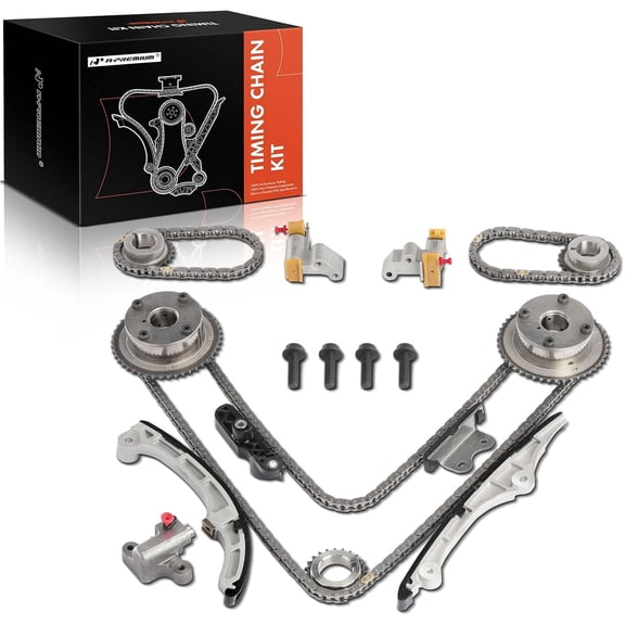 A-Premium Engine Timing Chain Kit W/Tensioner & (VVT) Sprocket [fits DOHC, 6Cyl 3.7 3.5L] Compatible with Ford Taurus 08-11, Fusion, Flex, Edge & Mercury Sable & Lincoln MKX MKZ 07-10, MKS & More