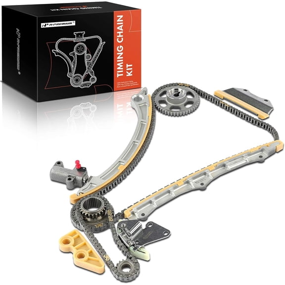 A-Premium Engine Timing Chain Kit W/Tensioner [fits DOHC, 4Cyl 2.4L Only] Compatible with Acura ILX, TSX 09-14 & Honda Accord 08-12, Civic 12-15, CR-V 10-14, Crosstour 12-15, Replace# 14401R40A01