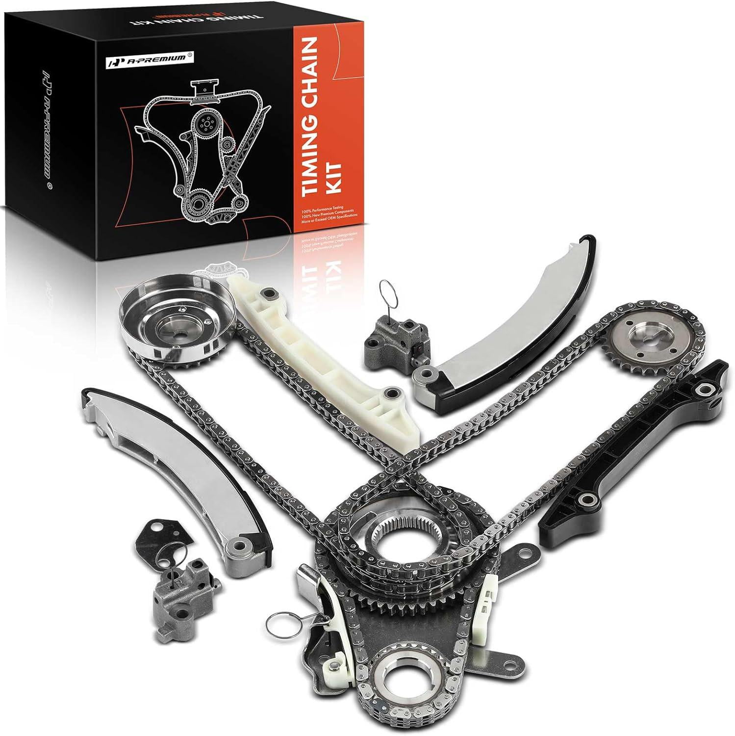 A-Premium Engine Timing Chain Kit W/Tensioner [fits SOHC, 6Cyl 3.7L ...