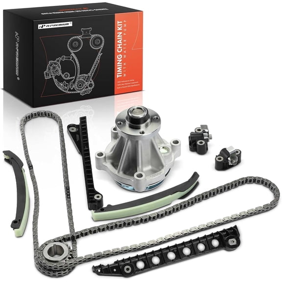 A-Premium Engine Timing Chain Kit W/Water Pump & Sprocket & Tensioner & Guide Compatible with Ford & Lincoln Cars - F-150, F-150 Heritage, F-250 F-350 Super Duty, Expedition, E-150, E-250-5.4L