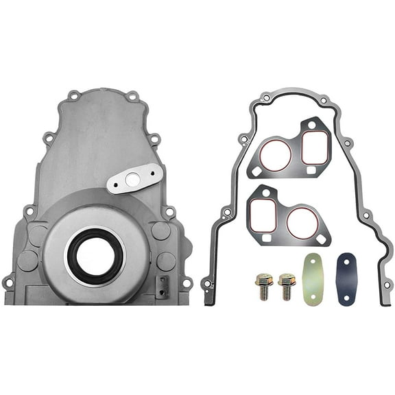 A-Premium Engine Timing Cover Kit with Gasket Compatible with Chevy Silverado Express Tahoe Corvette Camaro GMC Yukon Sierra Savana Pontiac Cadillac Buick Hummer Pontiac