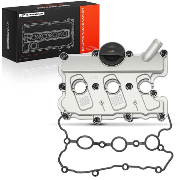 A-Premium Left Engine Valve Cover, with Gasket & Bolts, Compatible with Audi A4 Quattro, A5 Quattro, A6 Quattro, A7 Quattro, A8 Quattro, Q5, Q7, S4, S5, SQ5, Touareg, 2.8L 3.0L 3.2L