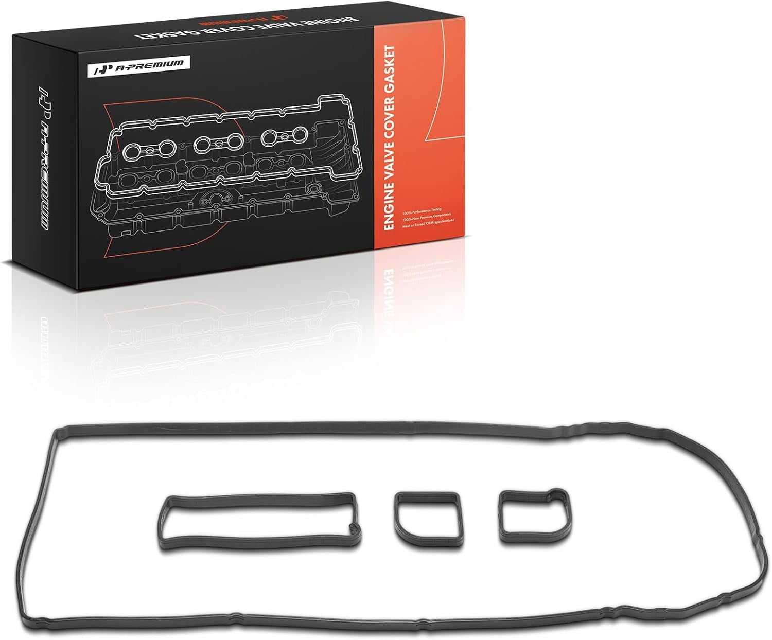 A-Premium Engine Valve Cover Gasket Set Compatible with Ford, Lincoln, Mazda, Mercury - 2003-2020 - Escape, Focus, Fusion, Ranger, Transit Connect, MKZ, 3, 5, 6, CX-7, Tribute, Mariner, Milan
