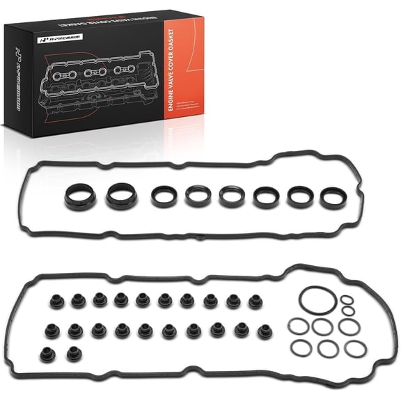 A-Premium Engine Valve Cover Gasket Set Compatible with Ford, Mazda, Lincoln & Mercury Models - Fusion 2010, Edge 2007-2010, Taurus X 2008-2009, Taurus, Flex, 6, CX-9, MKZ, MKX, MKS, MKT, Sable