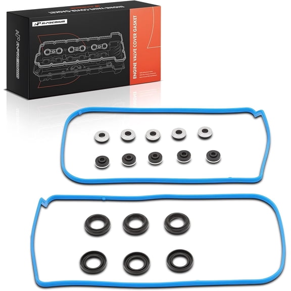 A-Premium Engine Valve Cover Gasket Set Compatible with Honda, Acura Models - 2008-2018 - Accord, Accord Crosstour, Crosstour, Odyssey, Pilot, Ridgeline, MDX, RDX, RL, TL, TSX, ZDX, V6 3.5L 3.7L