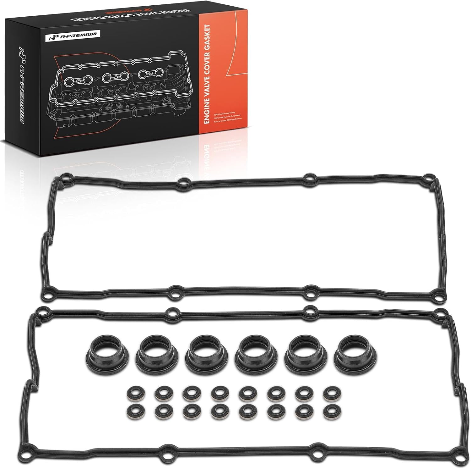 A-Premium Engine Valve Cover Gasket Set Compatible with Honda Passport 1998-2002 & Isuzu Amigo 1998-2000, Axiom 2002-2003, Rodeo 1998-2004, Rodeo Sport 2001-2003, Trooper, VehiCROSS & Acura SLX