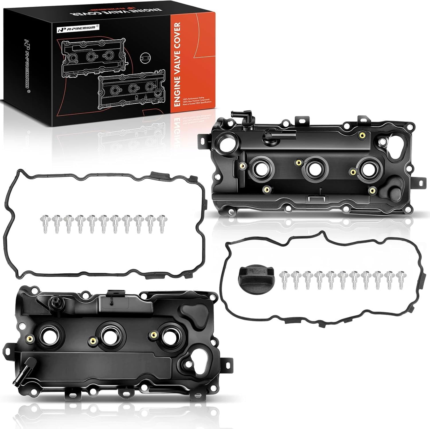 A-Premium Engine Valve Cover Kit with Gasket Compatible with Nissan Murano 2009-2014 Quest 2011-2014 3.5L