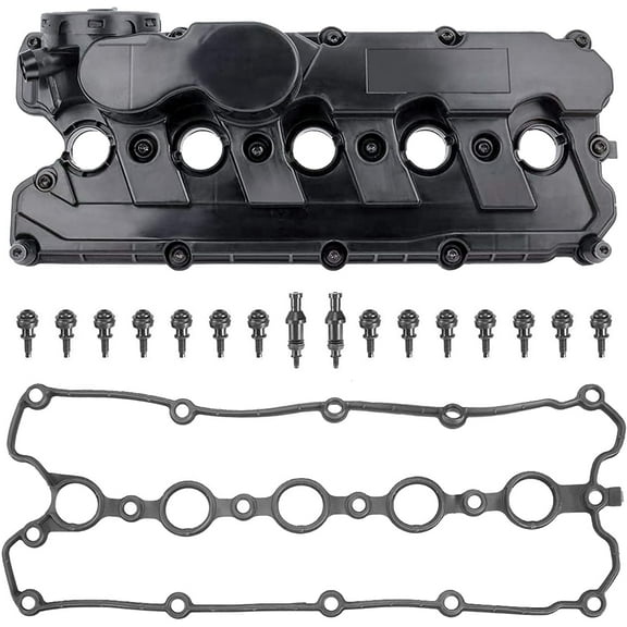 A-Premium Engine Valve Cover with Gasket & Bolts Compatible with Volkswagen Beetle 2006-2010 Golf 2010-2014 2005-2014 Passat 2012-2014 2.5L Gas