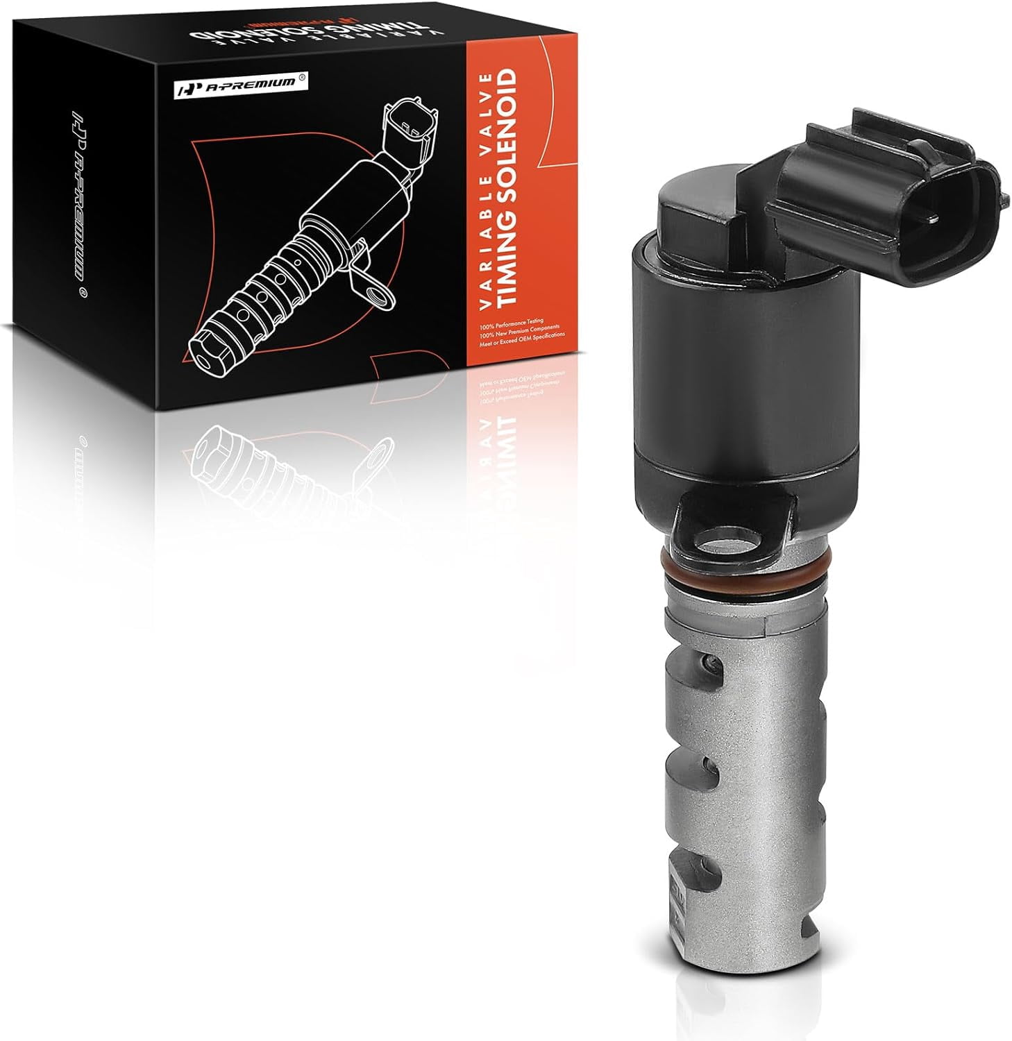 A-Premium Engine Variable Valve Timing (VVT) Solenoid Compatible with Hyundai Accent 2010-2011 & Kia Rio, Rio5 2010, L4 1.6L, Replace# 24355-26800