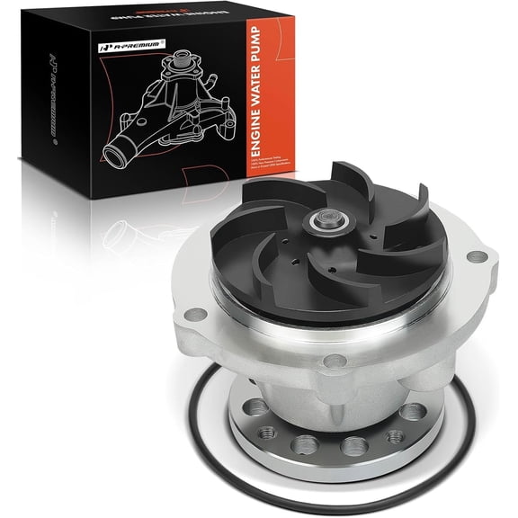 A-Premium Engine Water Pump with Gasket Compatible with Ford F-250/350/450/550 Super Duty 2004-2007 Excursion E-350 Club Wagon 2004-2005 E-350 Super Duty 2004-2010 E-450 Super Duty 2004-2008