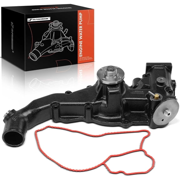 A-Premium Engine Water Pump with Gasket Compatible with Ford F-650/F-750 2000-2003 & International Harvester 1652SC, 1652UPS, 3000, 3000IC, 3400, 3600, 3700, 3800, 4600, 4600LP, Genesis RE, 7.3L