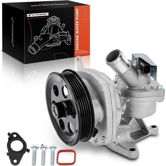 A-Premium Engine Water Pump with Gasket & Pulley Compatible with Chevrolet Equinox Malibu Impala Colorado Camaro Traverse & GMC Terrain Canyon Buick Regal Cadillac