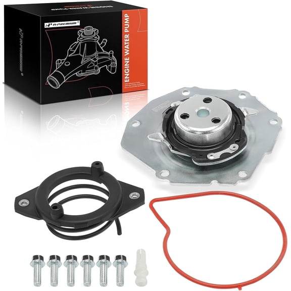 A-Premium Engine Water Pump W/Seal [fits DOHC, 6Cyl 3.2L 3.0L] Compatible with LR2 2008-2012 & Volvo, V70 2008-2010, S80 2007-2010 & XC60 2010 & XC70 2009-2010 [3.2L 3.0L], XC90 2007-2014