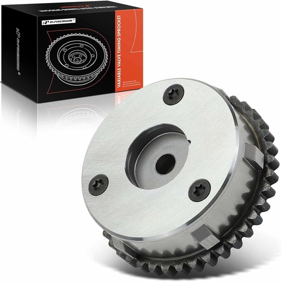 A-Premium Exhaust Engine Variable Valve Timing (VVT) Sprocket Gear Camshaft Adjuster Phaser Compatible with Ford Explorer, Escape, Fusion, Focus, Edge, Mustang, Taurus & Lincoln MKZ, MKC, MKT