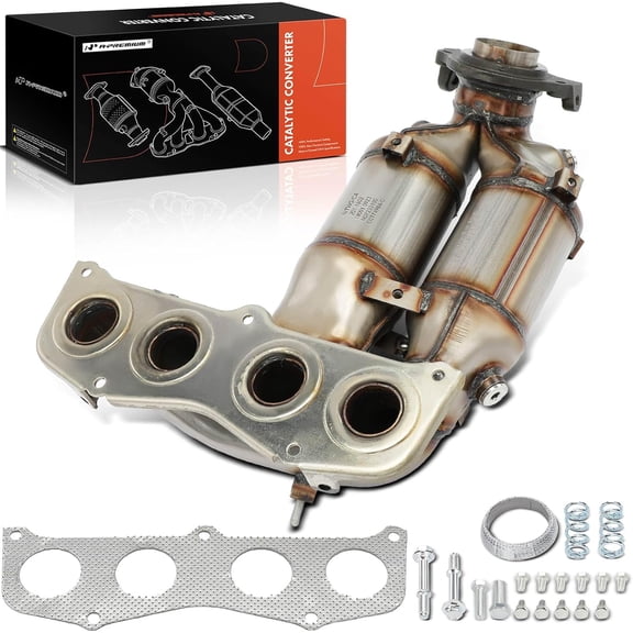 A-Premium Exhaust Manifold Catalytic Converter Kit Direct-Fit Compatible with Toyota Highlander 2001 2002 2003 2.4L, EPA Compliant, Replace# 2505128090