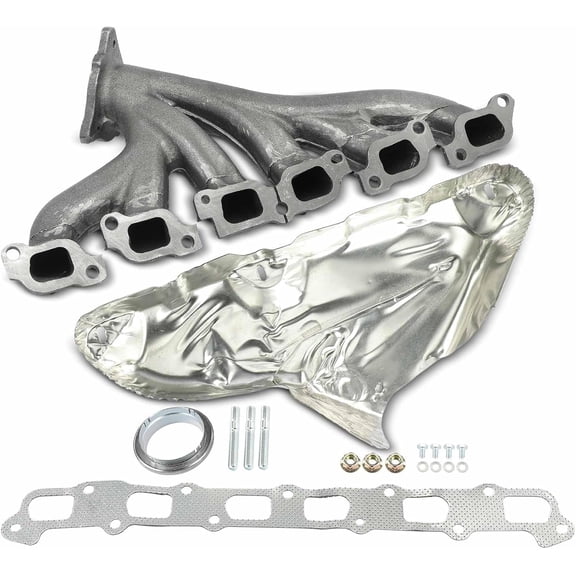 A-Premium [6Cyl 4.2L] Exhaust Manifold W/Gaskets, Studs, Nuts Compatible with Chevrolet, GMC, Isuzu & Saab - Trailblazer Envoy 9-7x 2008-2009, Ascender 2008, Replaces 12637060 8125971660