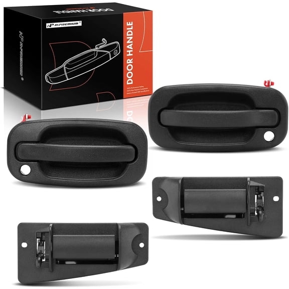 A-Premium - Extended Cab Pickup Exterior Door Handles - Front & Rear Driver & Passenger Side - Compatible with Chevy & GMC Models - Silverado, Sierra 1500 2500 3500 (Classic) - 1999-2007 - 4-PC Set