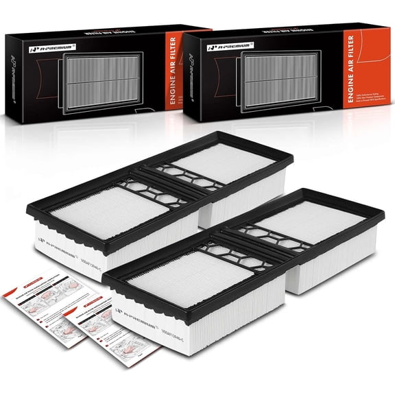 A-Premium Front 2-PC Engine Air Filter Compatible with Alfa Romeo Giulia 2017-2023, Stelvio 2018-2023, 2.0L 2.9L, Replace# 68301538AA, XA10670