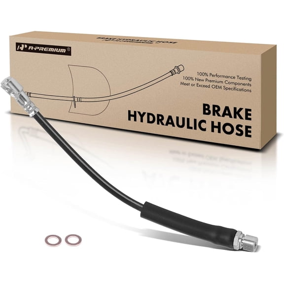 A-Premium Front Brake Hydraulic Hose Compatible with Select Daewoo, Pontiac and Saab Models - Lanos 1999-2002, LeMans 1988-1993, 9-3 1999-2003, 900 1994-1998 - Replace# 93364971