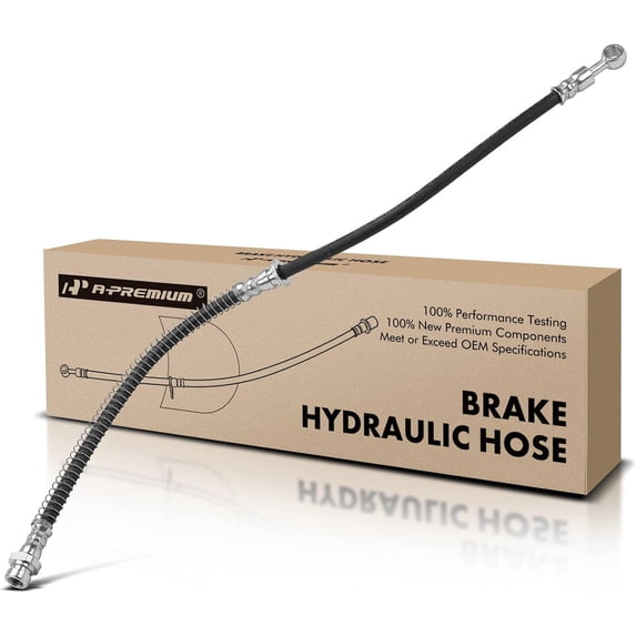 A-Premium Front Brake Hydraulic Hose Compatible with Select Dodge, Chrysler, Eagle and Mitsubishi Models - Sebring 1995-2000, Avenger 1995-2000, Talon 1995-1998, Eclipse 1995-1999, Galant 1994-1998