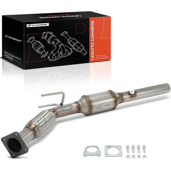 A-Premium Front Catalytic Converter with Gasket Kit Direct-Fit Compatible with Volkswagen Jetta 2010-2014, Passat 2012-2014, Golf 2012-2014, Beetle 2012-2014, 2.5L, E.P.A. Compliant