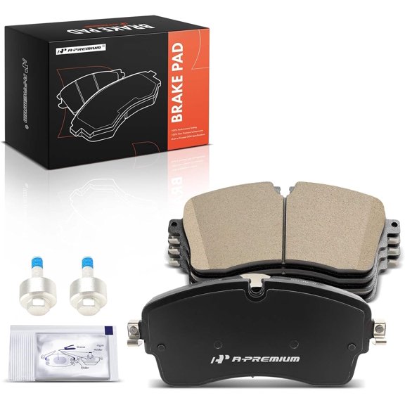 A-Premium Front Ceramic Disc Brake Pads Set Compatible with Land Rover and Jaguar Models - Range Rover, Discovery Sport, Discovery, Defender 110, Defender 90, Range Rover Evoque Sport, E-Pace