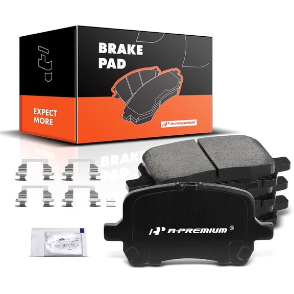 A-Premium Front Ceramic Brake Pads Set Compatible with Chevy, Pontiac and Saturn Models - Cobalt 2008, HHR 2006-2011, Malibu 2004-2012, G5 2007-2009, G6 2006-2010, Aura 2007-2009, 4-Pack