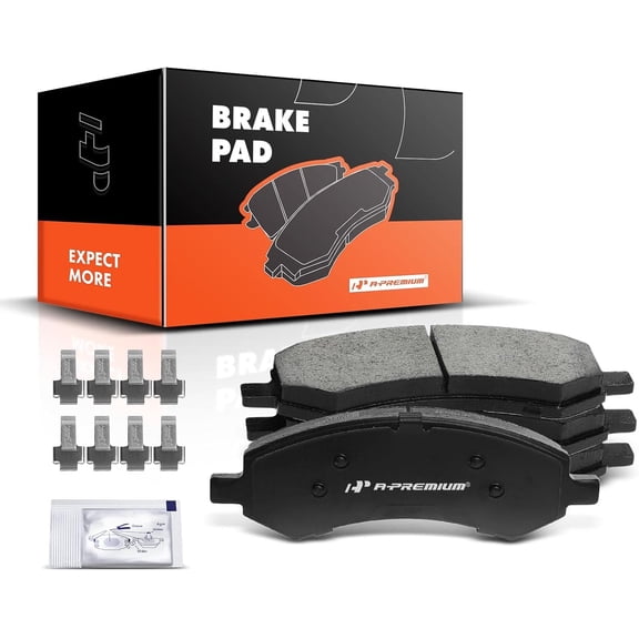 A-Premium Front Ceramic Disc Brake Pads Set Compatible with Select Chrysler, Dodge, Mitsubishi and Ram Models - Aspen/Durango 2007-2009, Dakota 2005-2011, Ram 1500 2006-2010, 1500 2011-2018, Raider