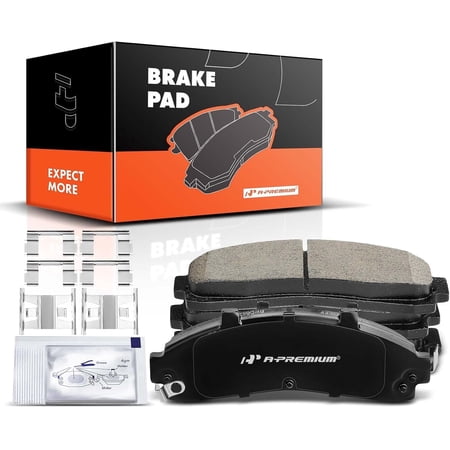 A-Premium Front Ceramic Disc Brake Pads Set Compatible with Select Ford, Mazda and Mercury Models - Explorer 1995-2001, Ranger 1995-2002, B2300, B2500, B3000, B4000, Mountaineer, with Hardware, 4 Pcs