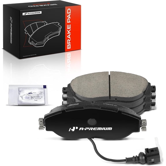 A-Premium Front Ceramic Brake Pads Compatible with Volkswagen & Audi | for Jetta 2019-2022, Tiguan 2018-2022, GTI 2016-2021, Arteon 2019-2021, Golf R 2015-2019, Q3 2019-2021, S3 2015-2020, 4-Pack