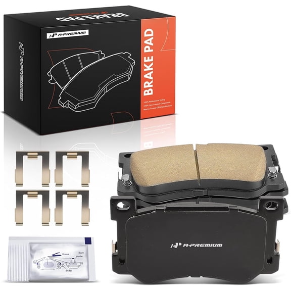A-Premium Front Ceramic Disc Brake Pads Set Compatible with Genesis and Kia Models - G90 2017-2020, K900 2019-2020, 4 Pcs