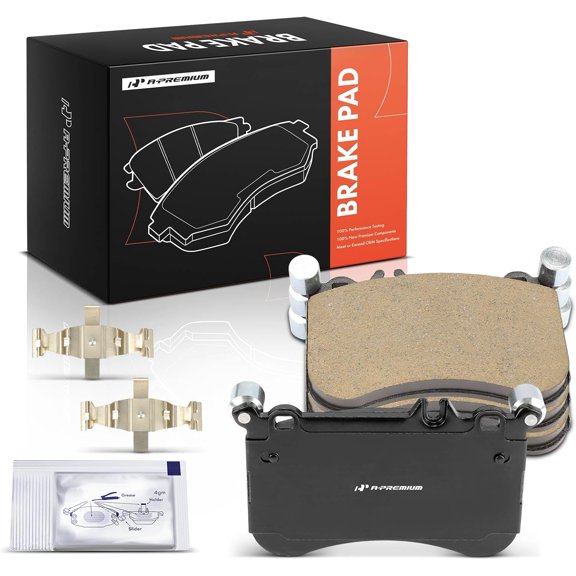 A-Premium Front Ceramic Disc Brake Pads Set Compatible with Mercedes-Benz Models - W212 Series E550 2012-2014, W218 Series CLS550 2012-2018, 4 Pcs