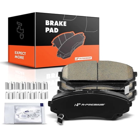 A-Premium Front Ceramic Brake Pads Set Compatible with Cadillac Models - CTS 2008-2014, Heavy Duty Brakes, GM Brake Code J55, 4-Pack