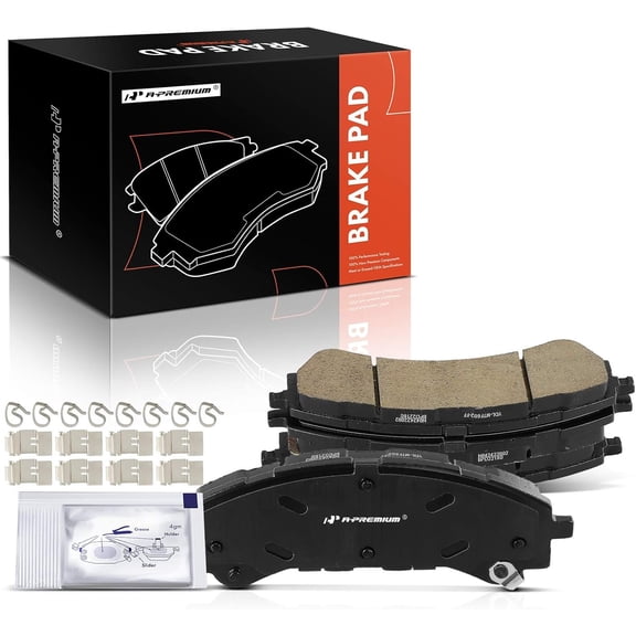 A-Premium Front Ceramic Disc Brake Pads Set Compatible with Select Ford Models - Ranger 2019-2023, Bronco 2021-2023, 4 Pcs