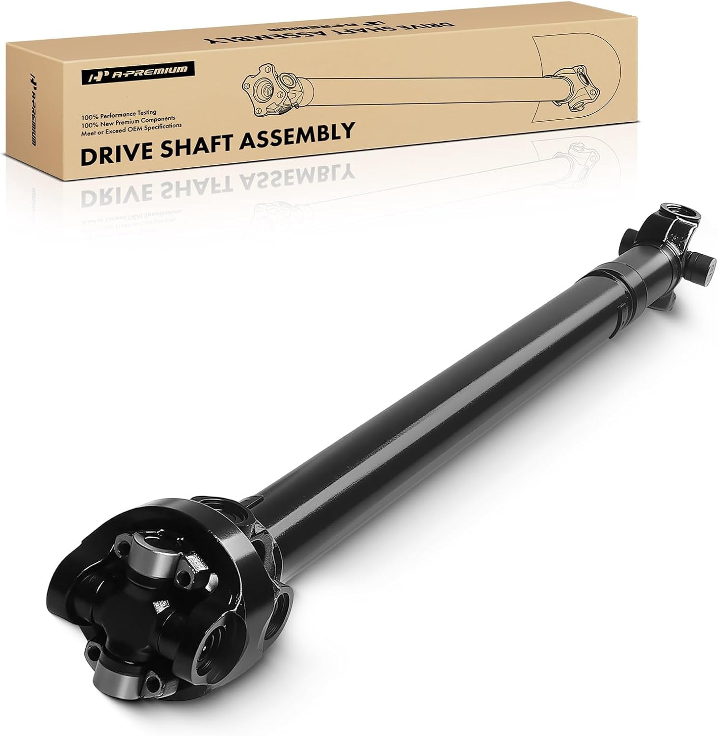A-Premium Front Complete Drive Shaft Prop Shaft Driveshaft Assembly Compatible with Jeep TJ, Wrangler 1998-2002 4.0L 2.5L, 4WD Automatic Transmission, Replace# 52098378