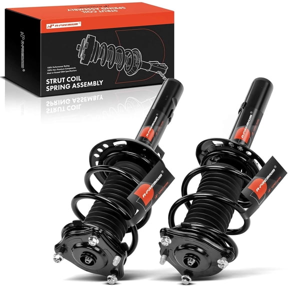 A-Premium Front Complete Strut and Coil Spring Assembly Compatible with Honda Civic [1.5L Hatchback] 2017 2018 2019 2020 2021, 2-PC Set