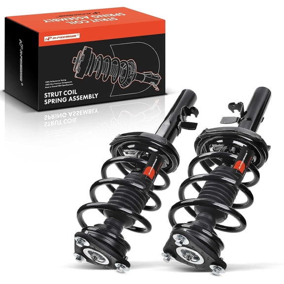 A-Premium Front Complete Struts Compatible with Ford C-Max 2013-2018 - 2x Replacement Suspension Shock Absorber with Coil Spring Assembly