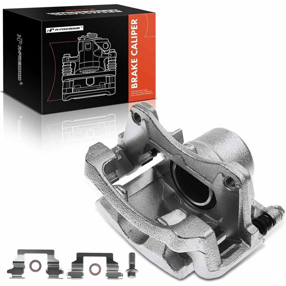 A-Premium Front Disc Brake Caliper Assembly with Bracket Compatible with Select Chevrolet Saturn and Pontiac Models - G6 2005-2010 Malibu 2004-2012 Aura 2007-2009 Sky 2007-2010 Solstice 2006-2009