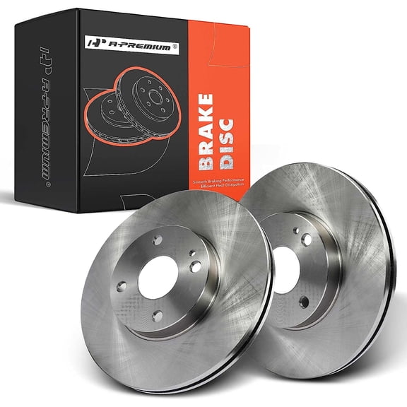 A-Premium Front Disc Brake Rotors Set Compatible with Ford Escort 1991-2003 & Mazda MX-3 1992-1996, Protege 1990-1998 & Mercury Tracer 1991-1999 2-PC Set