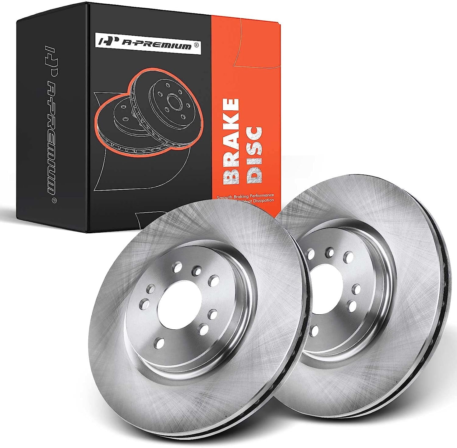 A-Premium Front Disc Brake Rotors Set Compatible with Mercedes-Benz R320 ML320 2007-2009 R350 2006-2012 R500 ML500 2006-2007 ML350 2006-2011 ML450 ML550