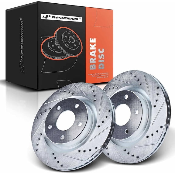 A-Premium Front Disc Brake Rotors Set Compatible with Nissan Altima 2007-2019 2-PC-Set