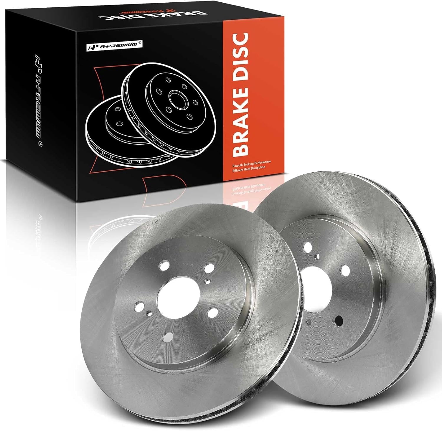A-Premium Front Disc Brake Rotors Set Compatible with Toyota Highlander 2006-2007 & Lexus RX330 2004-2006, RX350 2007-2009, RX400h 2006-2008 2-PC Set
