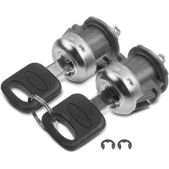 A-Premium Front Door Lock Cylinder Set with 2 Keys Compatible with Ford F-150, F-250, F-350, Excursion, Expedition, Explorer Sport, Thunderbird & Lincoln Blackwood, Mark LT, Navigator & VPG MV-1