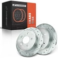 thumbnail image 1 of A-Premium Front Drilled and Slotted Disc Brake Rotors Set Compatible with Volvo XC70 2003-2007 S80 1999-2006 S60 2001-2009 V70 2001-2007 Replace # S-34207, S34207 2-PC Set, 1 of 8