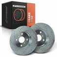 thumbnail image 1 of A-Premium Front Drilled and Slotted Disc Brake Rotors Set Compatible with Scion xA xB 2004 2005 2006 1.5L, Replace# S-31332, 63191002L, 1 of 8