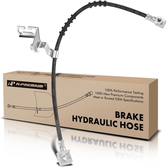 A-Premium Front Driver Brake Hydraulic Hose Compatible with Dodge, Chrysler and Plymouth Models - Grand Caravan, Caravan, Daytona, Dynasty, Shadow, Town & Country, New Yorker, Acclaim, Voyager